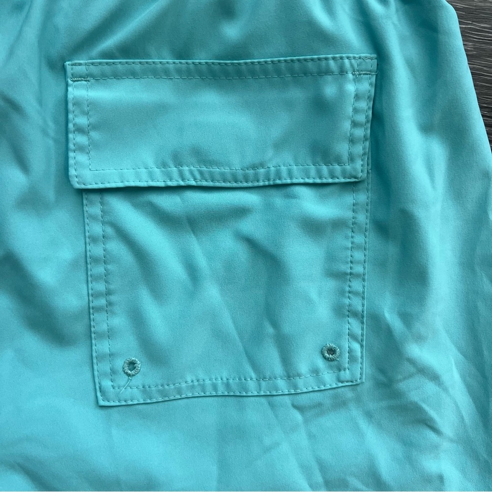 Abercrombie & Fitch Relaxed Stretch Turquoise Swim Trunks - Picture 6 of 6
